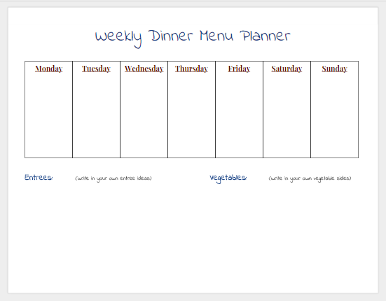 weekly-dinner-menu-planner-printable